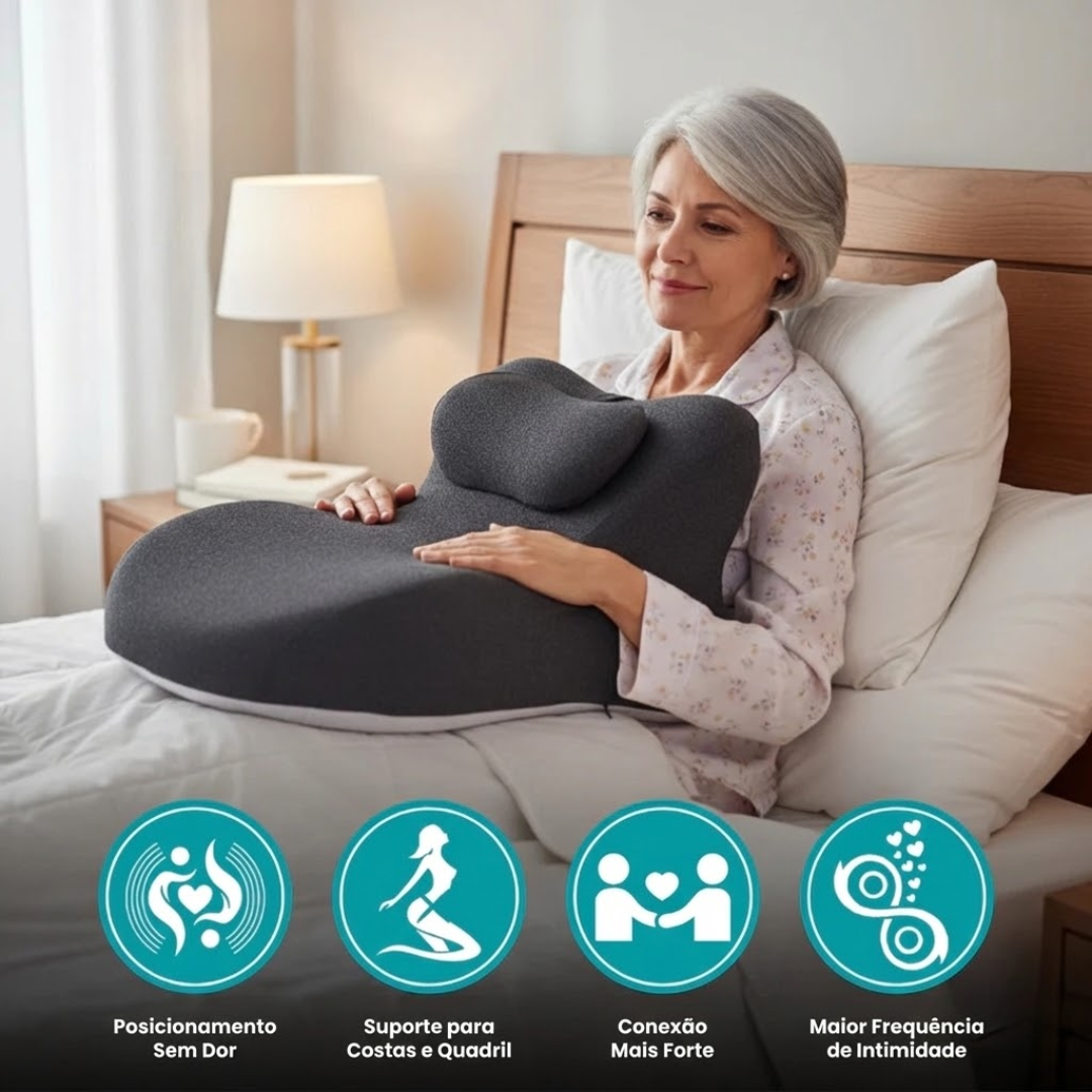 Travesseiro em uso na cama